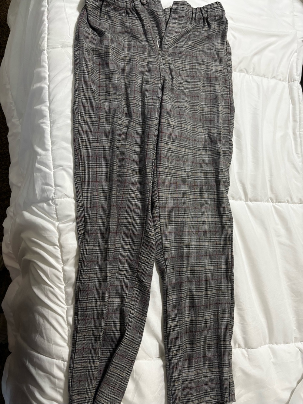 Gray Plaid Men’s Dress Pants - Classic Tailored Look